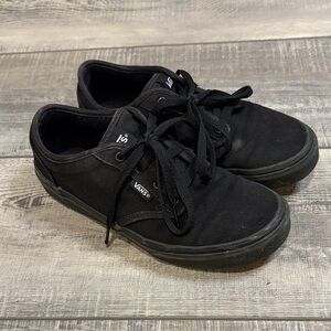 Vans Black Canvas Low Skateboard Shoes GUC Y4